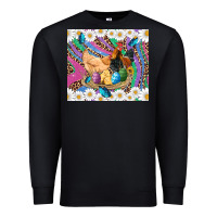 Black easter farm chicken chick rooster daisys butterfly sunflower eggs glit Premium Sweatshirt - Artiststas