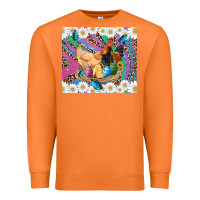 Carrot easter farm chicken chick rooster daisys butterfly sunflower eggs glit Premium Sweatshirt - Artiststas