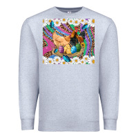 Heather Grey easter farm chicken chick rooster daisys butterfly sunflower eggs glit Premium Sweatshirt - Artiststas