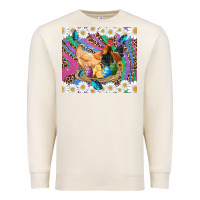 Sandshell easter farm chicken chick rooster daisys butterfly sunflower eggs glit Premium Sweatshirt - Artiststas