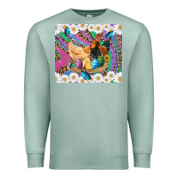 Seafoam easter farm chicken chick rooster daisys butterfly sunflower eggs glit Premium Sweatshirt - Artiststas