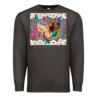 Smoke easter farm chicken chick rooster daisys butterfly sunflower eggs glit Premium Sweatshirt - Artiststas
