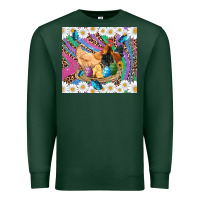 Sports Green easter farm chicken chick rooster daisys butterfly sunflower eggs glit Premium Sweatshirt - Artiststas