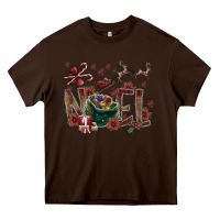 Chocolate Brown noel Heavy Core Tee - CowhideDigitalArt