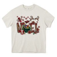 Cream noel Heavy Core Tee - CowhideDigitalArt