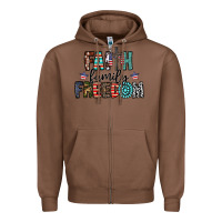 Chestnut faith family freedom Zipper Hoodie - CowhideDigitalArt