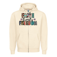 Sandshell faith family freedom Zipper Hoodie - CowhideDigitalArt