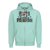 Seafoam faith family freedom Zipper Hoodie - CowhideDigitalArt