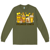 Army Green childhood cancer coffee cups Long Sleeve Tee - Zillion Design Studio