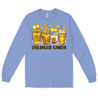 Colony Blue childhood cancer coffee cups Long Sleeve Tee - Zillion Design Studio