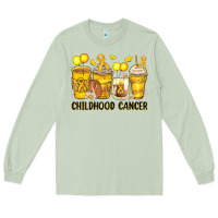 Matcha childhood cancer coffee cups Long Sleeve Tee - Zillion Design Studio