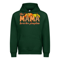 Forest Green this mama loves her pumpkins Urban Hoodie - MaliasSmallBusiness