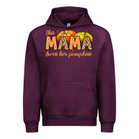 Mauve Wine this mama loves her pumpkins Urban Hoodie - MaliasSmallBusiness