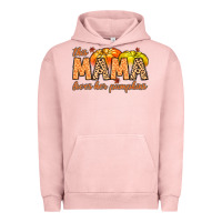 Pigment Salmon this mama loves her pumpkins Urban Hoodie - MaliasSmallBusiness