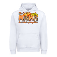 White this mama loves her pumpkins Urban Hoodie - MaliasSmallBusiness
