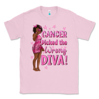 Bubblegum Pink Cancer Picked The Wrong Diva with Black Woman Classic Tee - texasbilliewilder