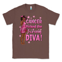 Chestnut Cancer Picked The Wrong Diva with Black Woman Classic Tee - texasbilliewilder