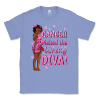 Colony Blue Cancer Picked The Wrong Diva with Black Woman Classic Tee - texasbilliewilder