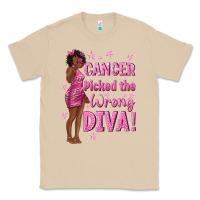 Mushroom Cancer Picked The Wrong Diva with Black Woman Classic Tee - texasbilliewilder
