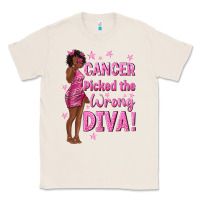 Natural Cancer Picked The Wrong Diva with Black Woman Classic Tee - texasbilliewilder