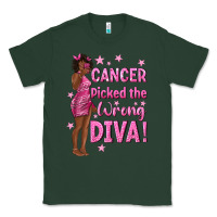 Sports Green Cancer Picked The Wrong Diva with Black Woman Classic Tee - texasbilliewilder