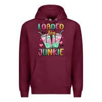 Burgundy loaded tea junkie Premium Hoodie - MaliasSmallBusiness