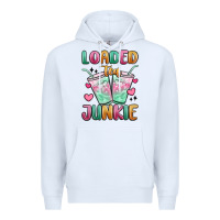 White loaded tea junkie Premium Hoodie - MaliasSmallBusiness