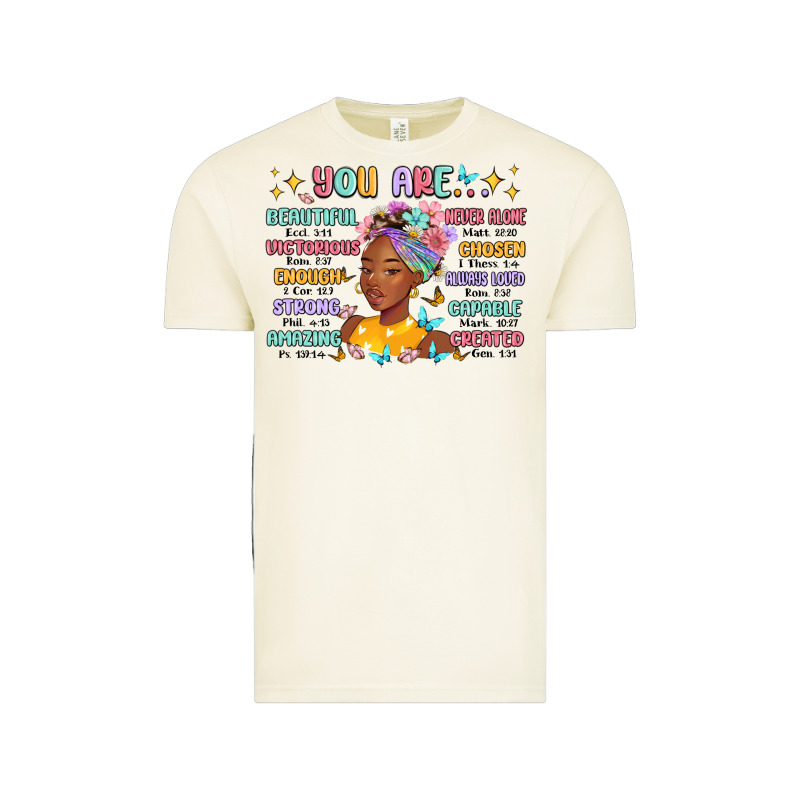 You Are Beautiful Victorious Enough Strong Vintage Tee by MaliasSmallBusiness | Teevron