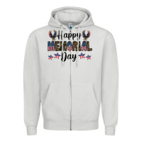 Happy Memorial Day Zipper Hoodie | Teevron