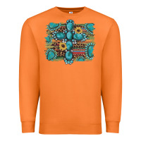Carrot western gemstone cross sunflowers serape leopard glitter Premium Sweatshirt - Artiststas