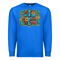 True Royal western gemstone cross sunflowers serape leopard glitter Premium Sweatshirt - Artiststas