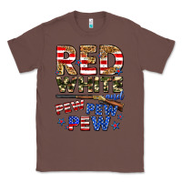 Chestnut red white and pew pew pew Classic Tee - Zillion Design Studio