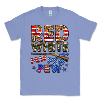 Colony Blue red white and pew pew pew Classic Tee - Zillion Design Studio