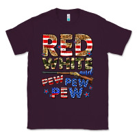 Plum red white and pew pew pew Classic Tee - Zillion Design Studio