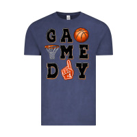 Vintage Denim basketball game day Vintage Tee - MaliasSmallBusiness