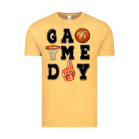 Vintage Mustard basketball game day Vintage Tee - MaliasSmallBusiness