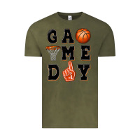 Vintage Olive basketball game day Vintage Tee - MaliasSmallBusiness
