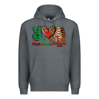 Rock peace love Christmas cakes Premium Hoodie - AdoDesignShop