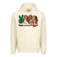 Sandshell peace love Christmas cakes Premium Hoodie - AdoDesignShop