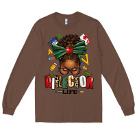 Chestnut director life afro messy bun Long Sleeve Tee - texasbilliewilder