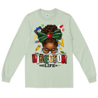 Matcha director life afro messy bun Long Sleeve Tee - texasbilliewilder