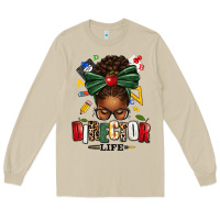Mushroom director life afro messy bun Long Sleeve Tee - texasbilliewilder