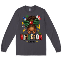 Smoke director life afro messy bun Long Sleeve Tee - texasbilliewilder