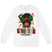 White director life afro messy bun Long Sleeve Tee - texasbilliewilder