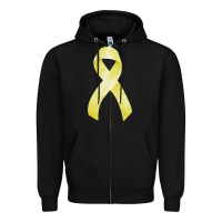 Black sarcoma or bone cancer ribbon Zipper Hoodie - FaDigitalArtStudio