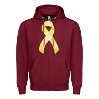 Burgundy sarcoma or bone cancer ribbon Zipper Hoodie - FaDigitalArtStudio