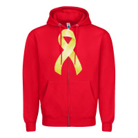 Red sarcoma or bone cancer ribbon Zipper Hoodie - FaDigitalArtStudio