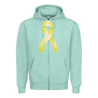 Seafoam sarcoma or bone cancer ribbon Zipper Hoodie - FaDigitalArtStudio