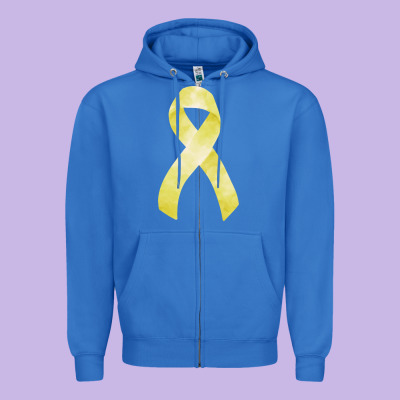 Sarcoma Or Bone Cancer Ribbon Zipper Hoodie Designed By Fadigitalartstudio