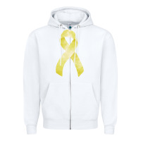White sarcoma or bone cancer ribbon Zipper Hoodie - FaDigitalArtStudio